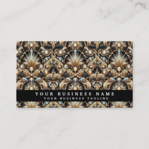Luxury QR Code Art Deco Business Cards