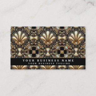 Luxury QR Code Art Deco Business Cards