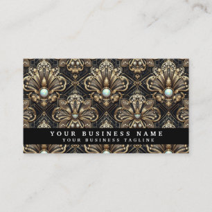 Luxury QR Code Art Deco Business Cards