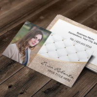 Luxury Quilted Modern Gold Custom Photo