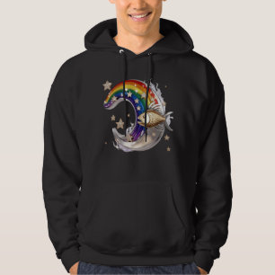 Luxury Rainbow Moon Fish 3D Star Pullover Hoodie