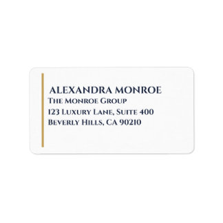 Luxury Real Estate Address – Minimal Elegant Label