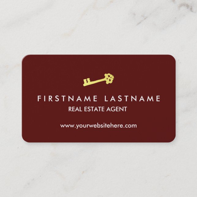 Luxury Real Estate Agent Business Card (Front)