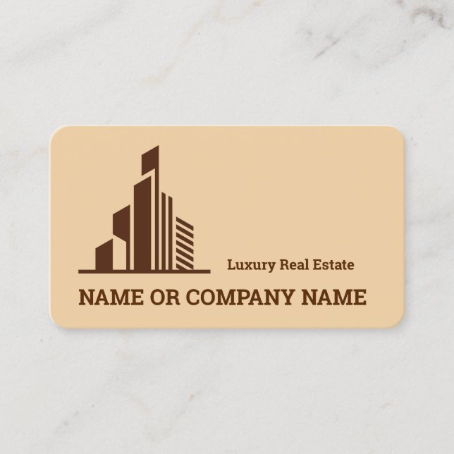 Luxury Real Estate Agent Realtor Business Card (Front)