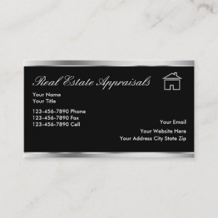 Luxury Real Estate Appraiser Business Cards