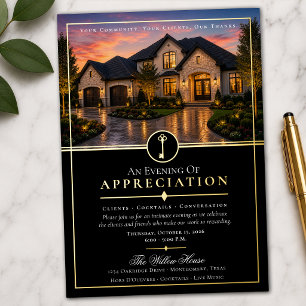 Luxury Real Estate Client Appreciation Black Gold