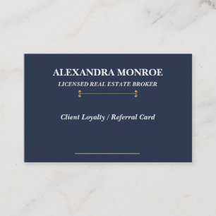 Luxury Real Estate Client Referral/Loyalty Card