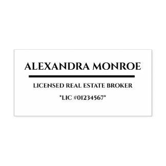 Luxury Real Estate Name – Minimal Professional  Self-inking Stamp