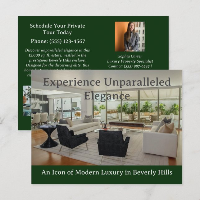 Luxury Real Estate  Postcard (Front/Back)