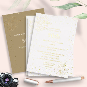 Luxury Real Foil 50th Wedding Anniversary