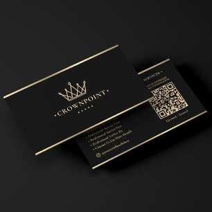 Luxury Realtor Mortgage Real Estate Broker Crown B Business Card