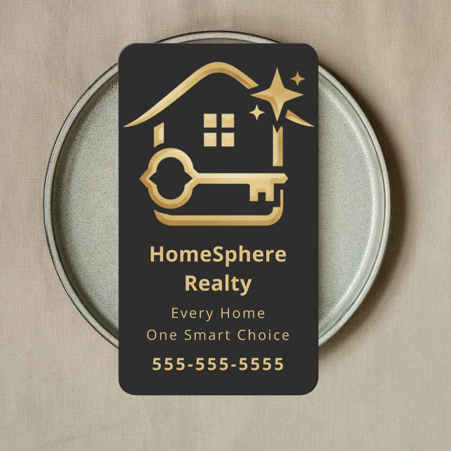 Luxury Realtor Real Estate Agent Broker Modern Business Card (Creator Uploaded)