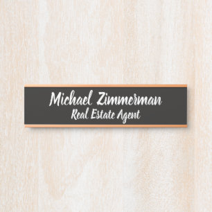 Luxury Realtor Real Estate Agent Office Door Sign