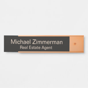 Luxury Realtor Real Estate Agent Office Door Sign