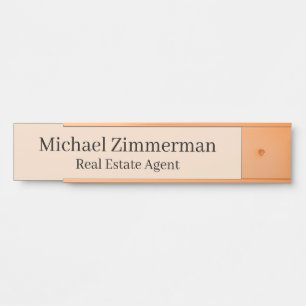 Luxury Realtor Real Estate Agent Office Door Sign
