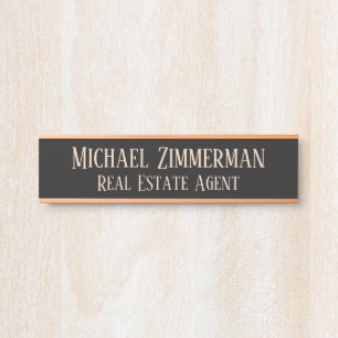 Luxury Realtor Real Estate Agent Office Door Sign