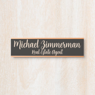 Luxury Realtor Real Estate Agent Office Door Sign