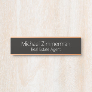 Luxury Realtor Real Estate Agent Office Door Sign