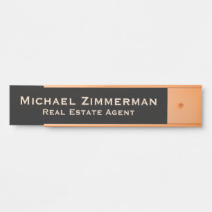 Luxury Realtor Real Estate Agent Office Door Sign