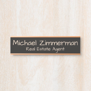 Luxury Realtor Real Estate Agent Office Door Sign