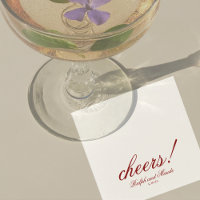 Luxury Red Cheers Elegant Personalised Wedding