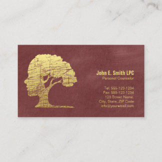 Luxury Red Psychologist Counsellor Appointment Card