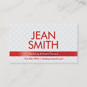 Luxury Red Ribbon Florist Business Card
