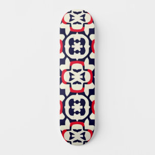 Luxury Red White and Blue Skateboard