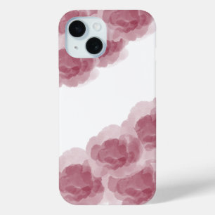 Luxury Red Wine Magic Rose Watercolor Abstract Art iPhone 15 Case
