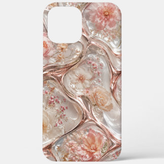 Luxury-resin flowers effect iphone case
