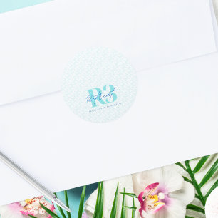 Luxury Retreat Corporate Event Classic Round Sticker