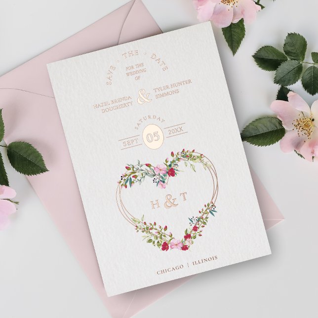 Luxury Romantic Floral Pink Red Shades Heart (Creator Uploaded)