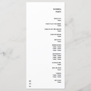 Luxury Romantic Flourish Calligraphy Wedding Gold Programme