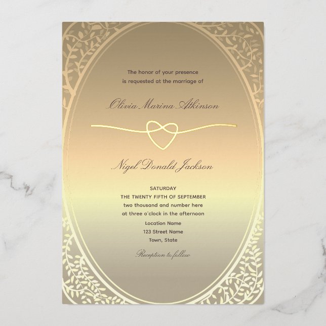 Luxury Romantic Gold Wedding (Front)
