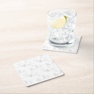 Luxury Romantic Wedding Celebration Design Square Paper Coaster