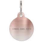 Luxury Rose Gold Ombre Brushed Metal Monogram