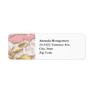 Luxury Rose Gold Pink Marble Design