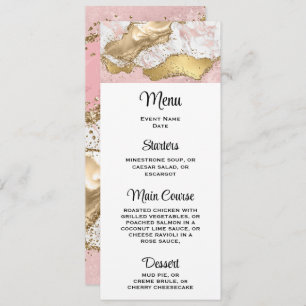 Luxury Rose Gold Pink Marble Design Invitation