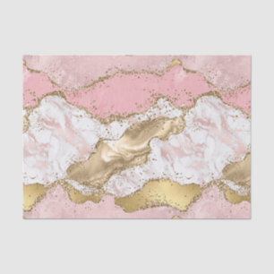 Luxury Rose Gold Pink Marble Design Tissue Paper