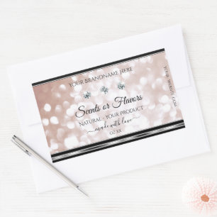 Luxury Rose Gold Product Labels Dazzling Jewels
