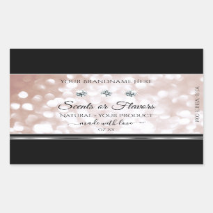 Luxury Rose Gold Product Labels Dazzling Jewels