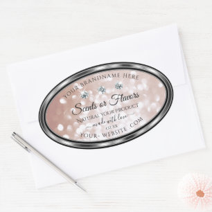Luxury Rose Gold Product Labels Dazzling Jewels