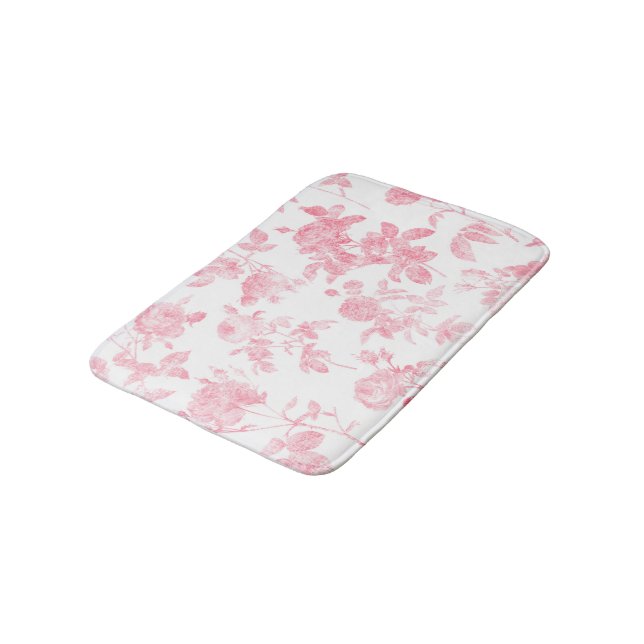 Luxury Rose Pattern  Bath Mat (Angled)