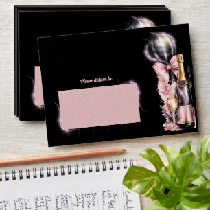 Luxury Rose Wine Adult Birthday Envelope