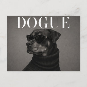 Luxury Rottweiler Dog Portrait Postcard