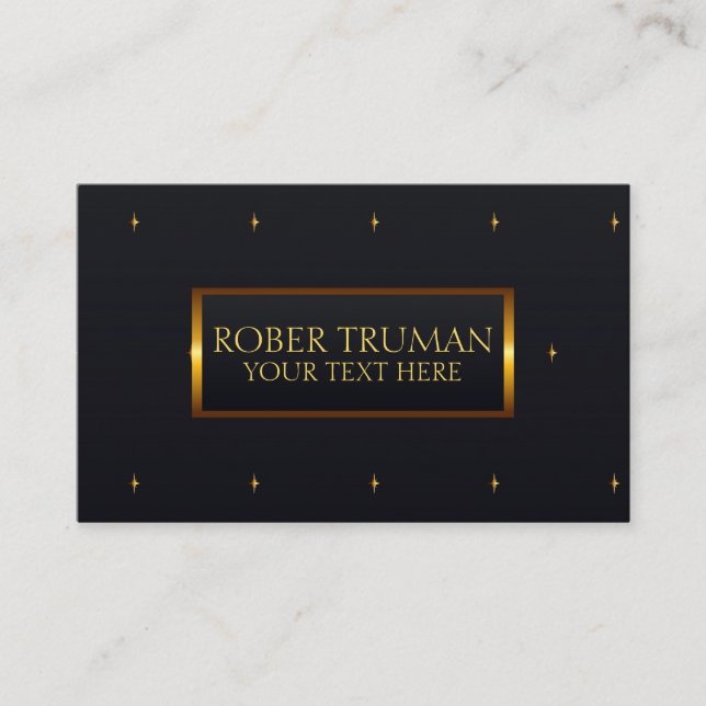 Luxury Royal Dark blue gold Business Card (Front)