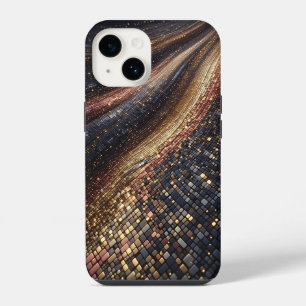 Luxury Royal Diamond and Rose Gold Mosaic Jewel Pa iPhone 14 Case