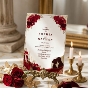 Luxury Royal Elegant Gold Monogram wedding Invitation