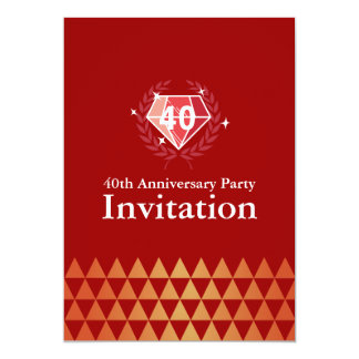  Ruby  Wedding  Anniversary  Invitations  Announcements  