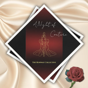 Luxury Runway Fashion Show Cocktail Napkins